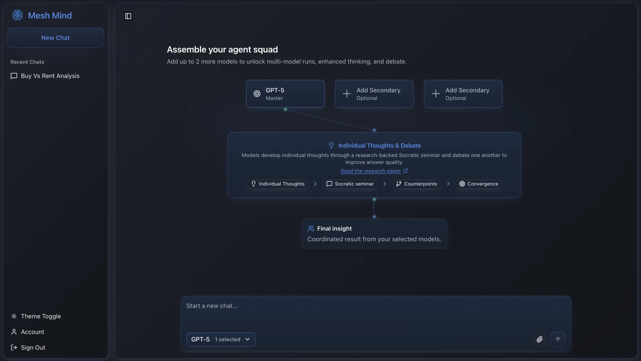 Mesh Mind landing page