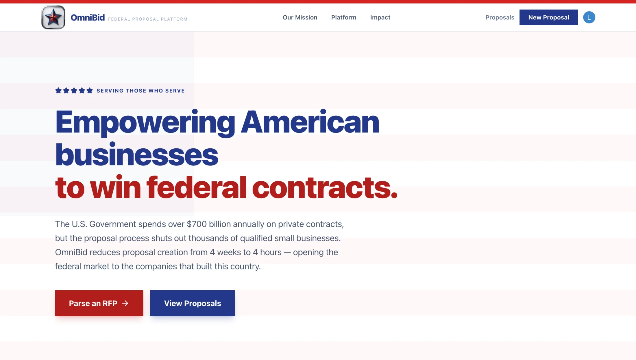 OmniBid landing page